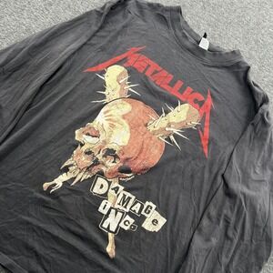 Metallica Damage Inc Shirt Mens S Black LS Rock Band Tour Concert Distressed LS